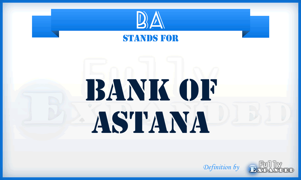 BA - Bank of Astana