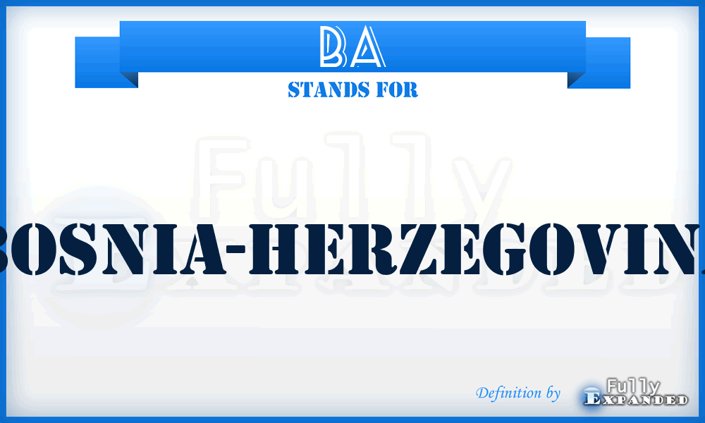 BA - Bosnia-Herzegovina