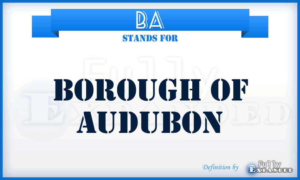 BA - Borough of Audubon