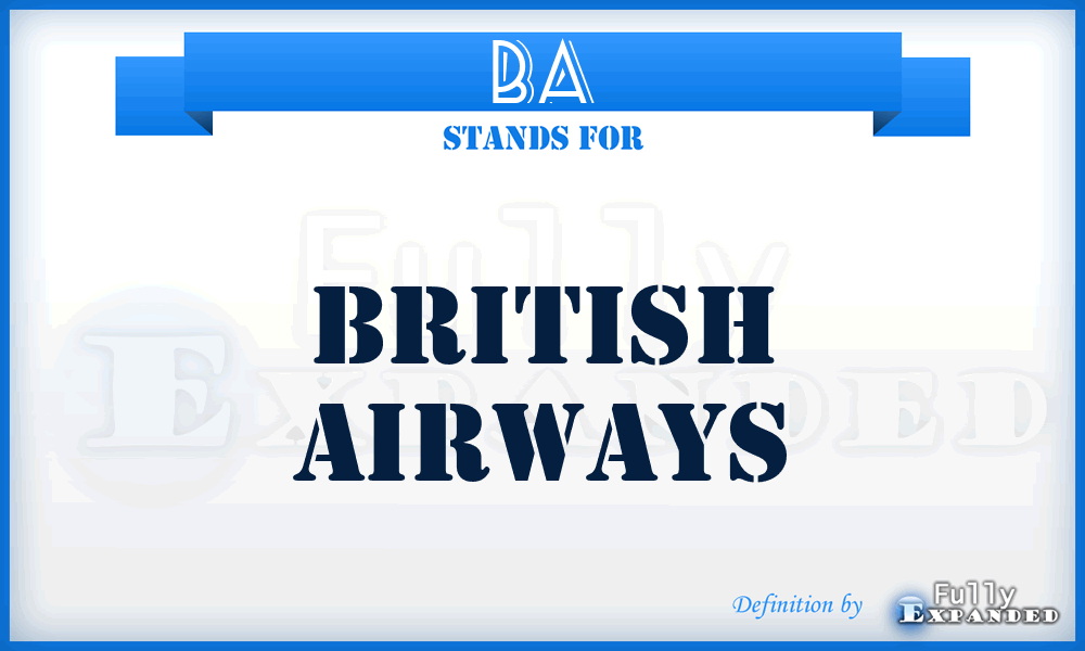 BA - British Airways