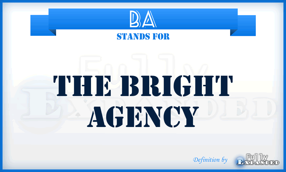 BA - The Bright Agency