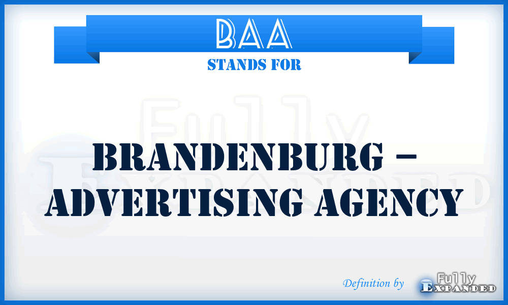 BAA - Brandenburg – Advertising Agency