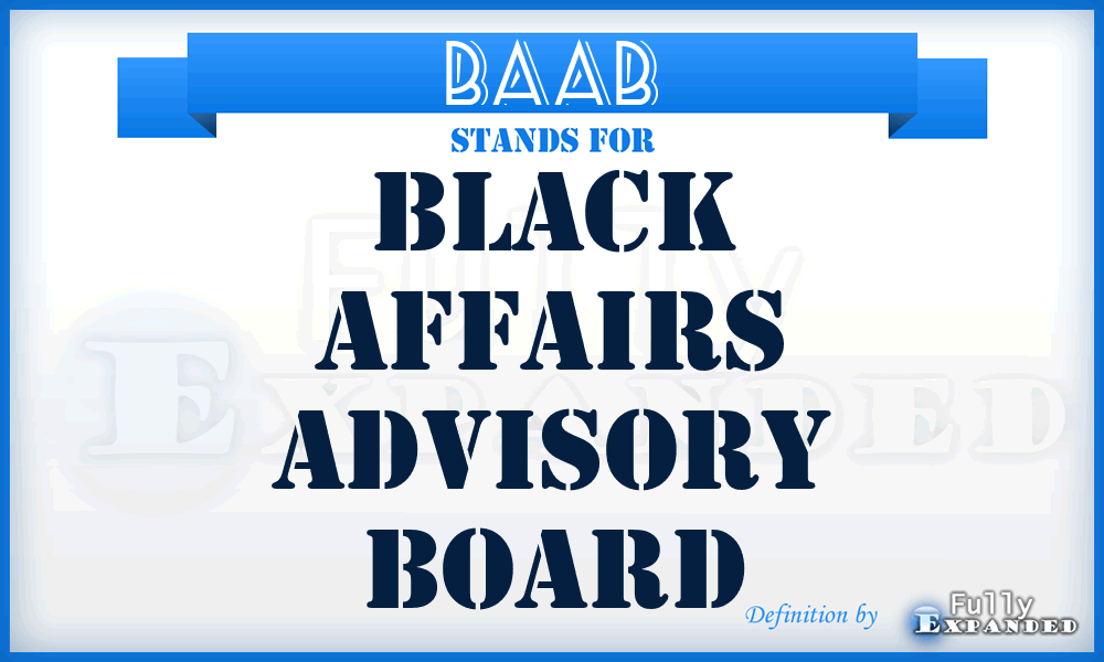 BAAB - Black Affairs Advisory Board