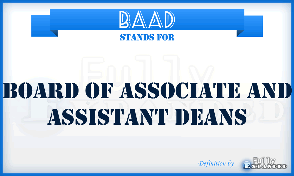 BAAD - Board of Associate and Assistant Deans