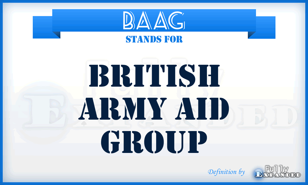BAAG - British Army Aid Group