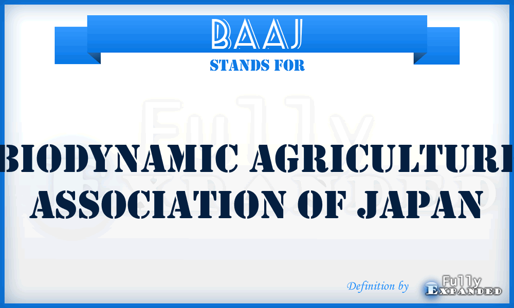 BAAJ - Biodynamic Agriculture Association of Japan