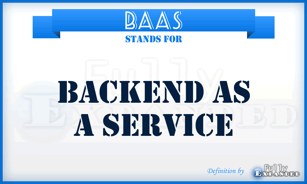 BAAS - Backend as a Service