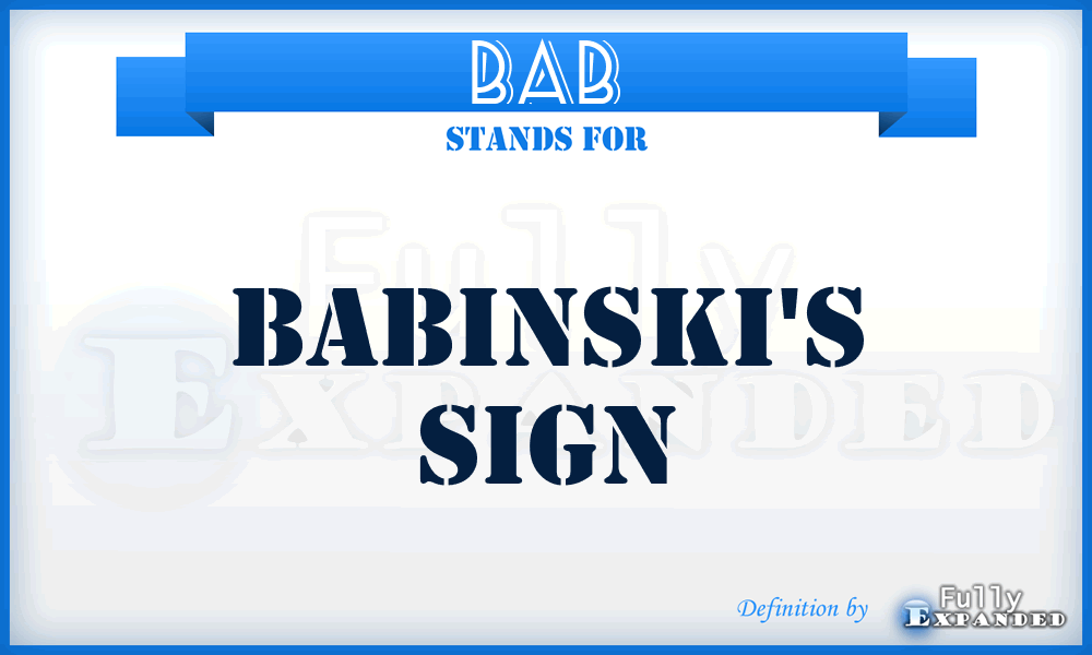 BAB - Babinski's sign