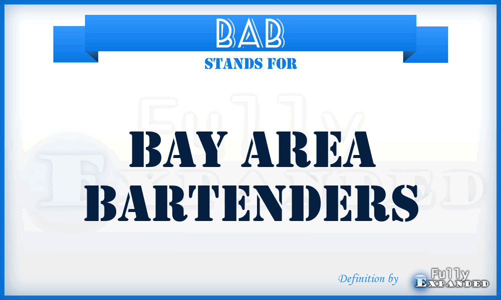 BAB - Bay Area Bartenders