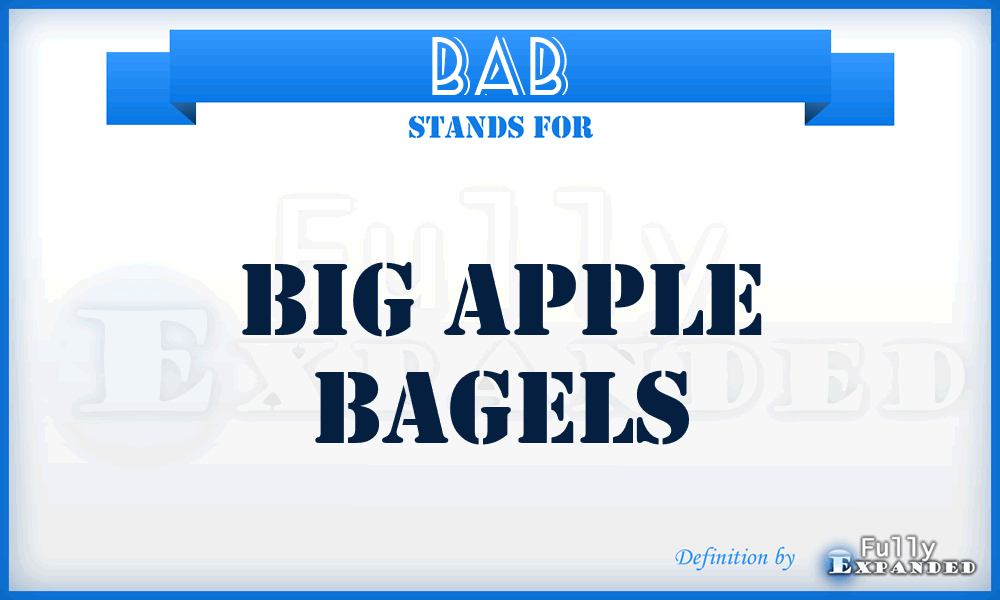 BAB - Big Apple Bagels