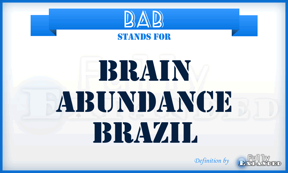 BAB - Brain Abundance Brazil