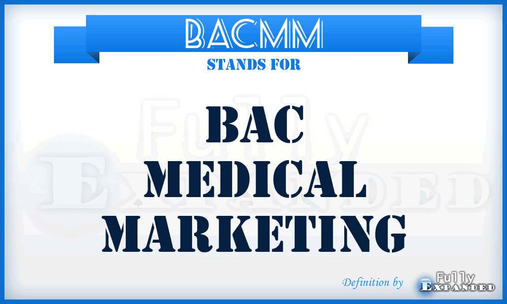 BACMM - BAC Medical Marketing