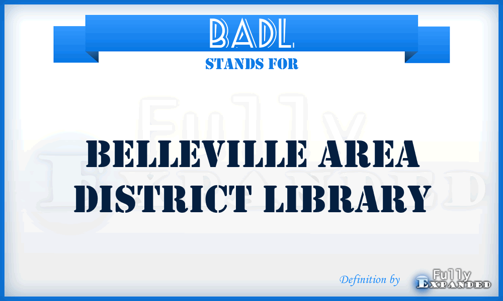 BADL - Belleville Area District Library