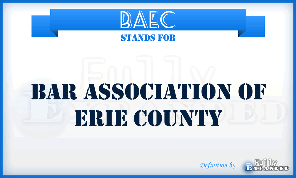 BAEC - Bar Association of Erie County