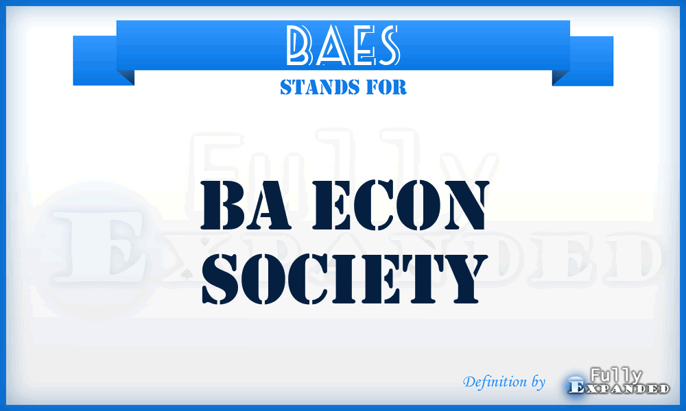 BAES - BA Econ Society