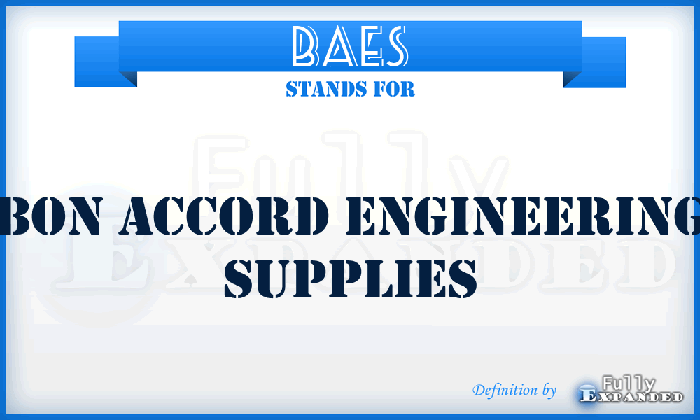BAES - Bon Accord Engineering Supplies