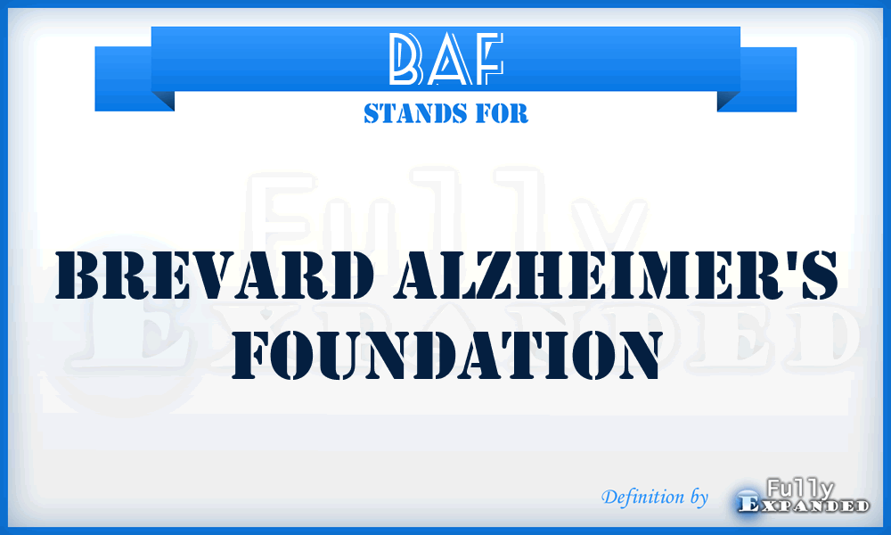 BAF - Brevard Alzheimer's Foundation