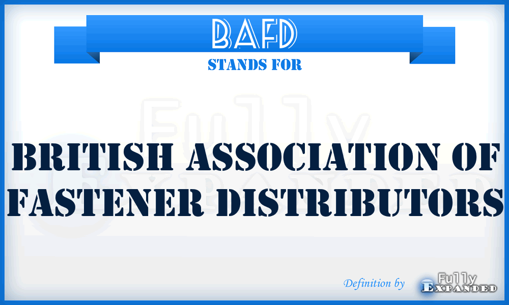 BAFD - British Association of Fastener Distributors