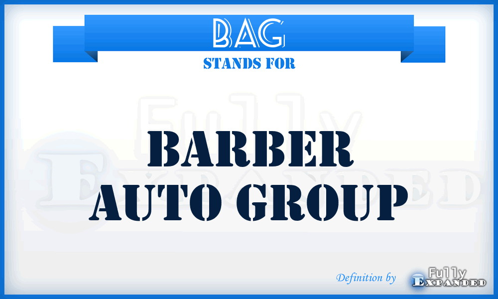 BAG - Barber Auto Group