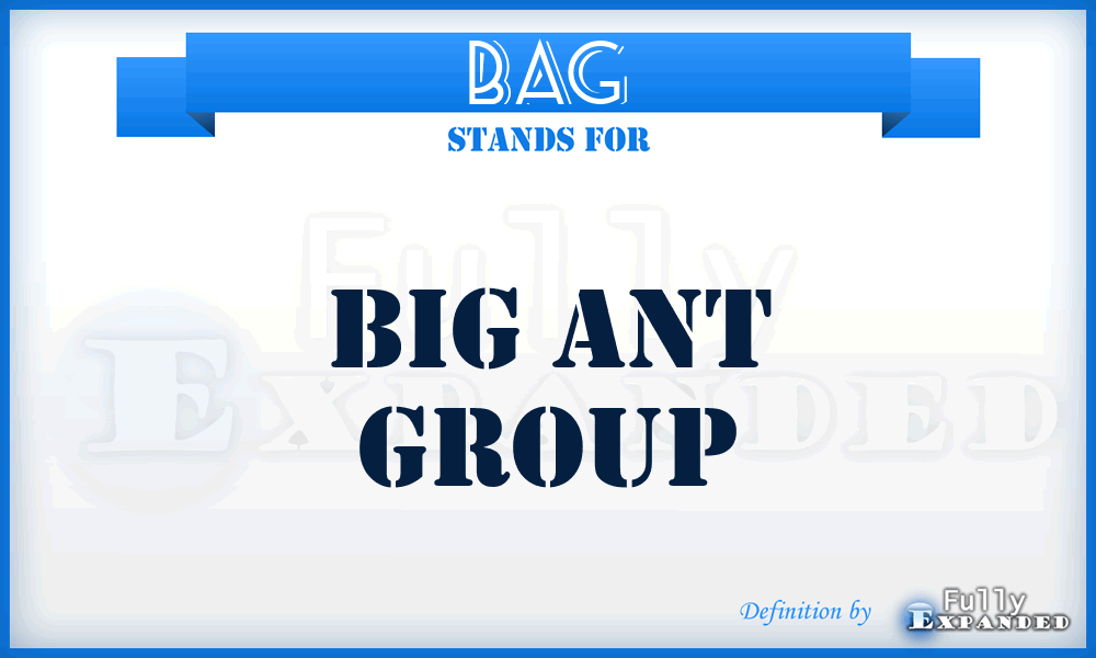 BAG - Big Ant Group