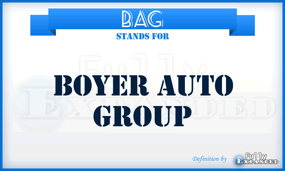 BAG - Boyer Auto Group