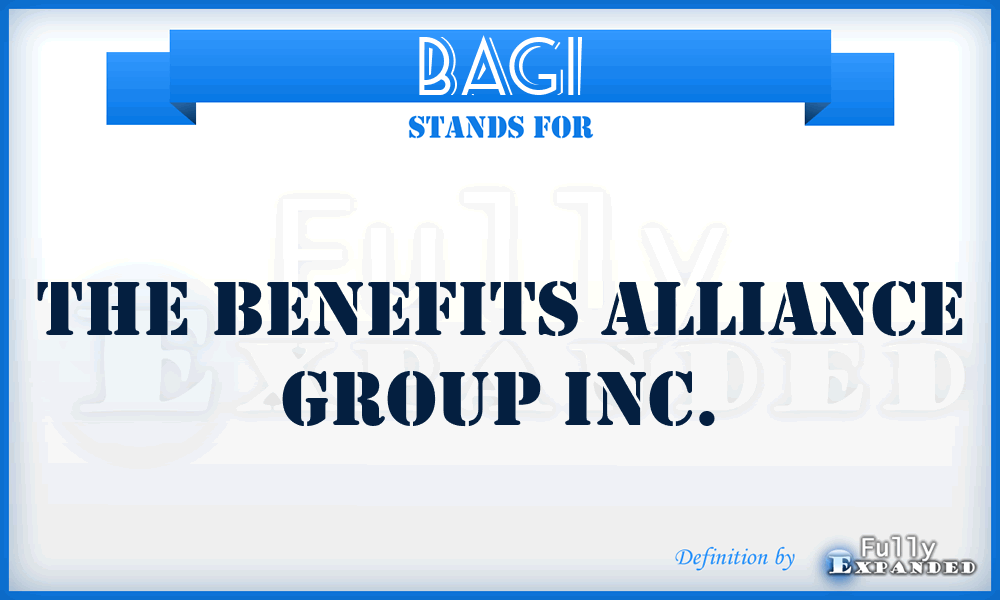 BAGI - The Benefits Alliance Group Inc.