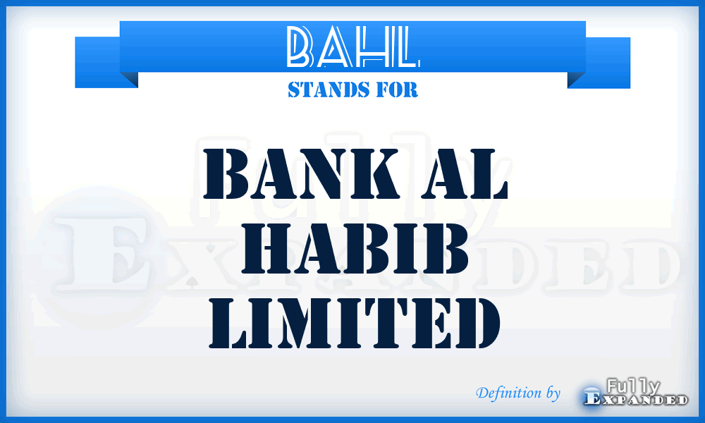BAHL - Bank Al Habib Limited