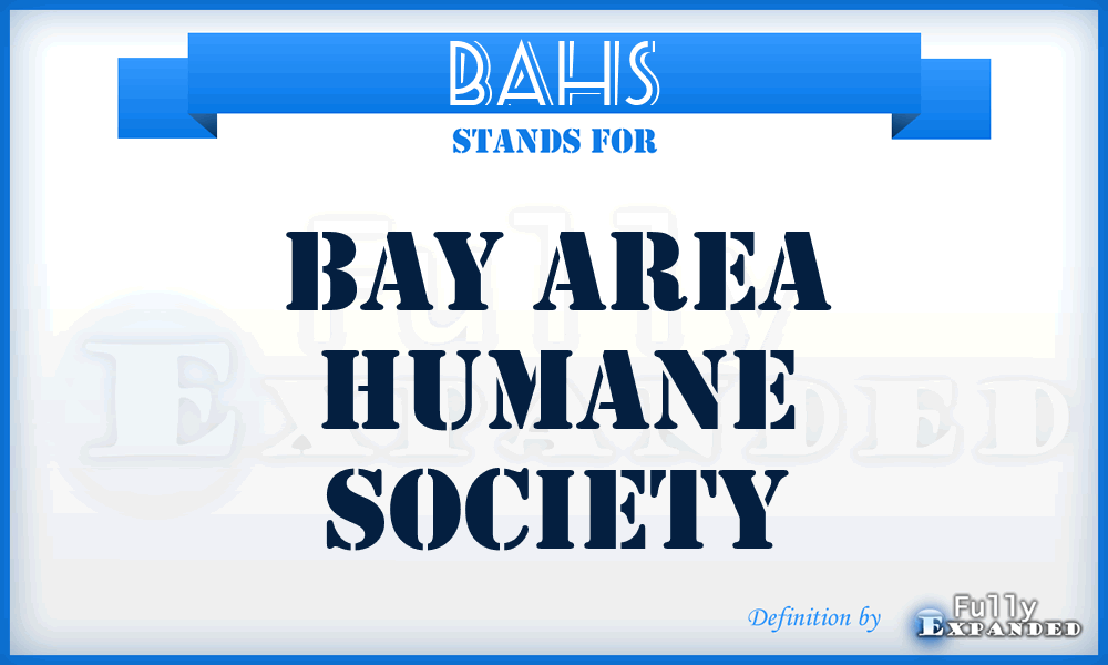 BAHS - Bay Area Humane Society