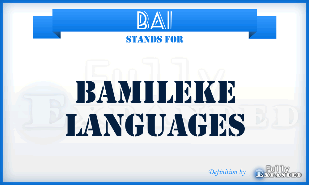 BAI - Bamileke Languages