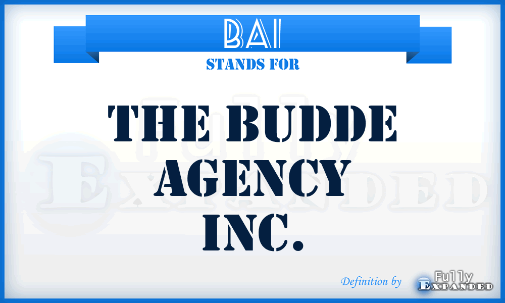 BAI - The Budde Agency Inc.