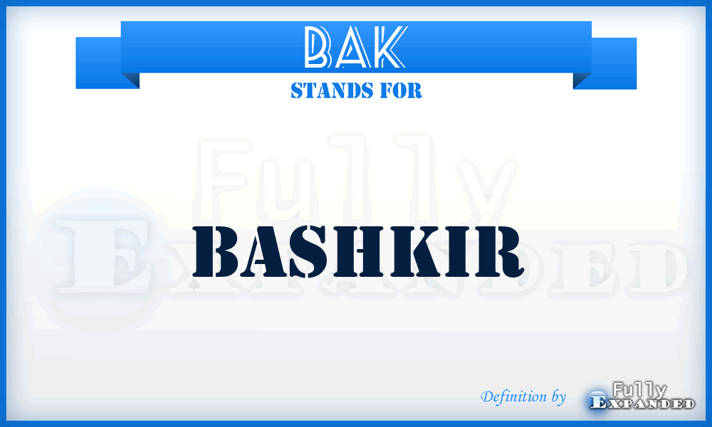 BAK - Bashkir