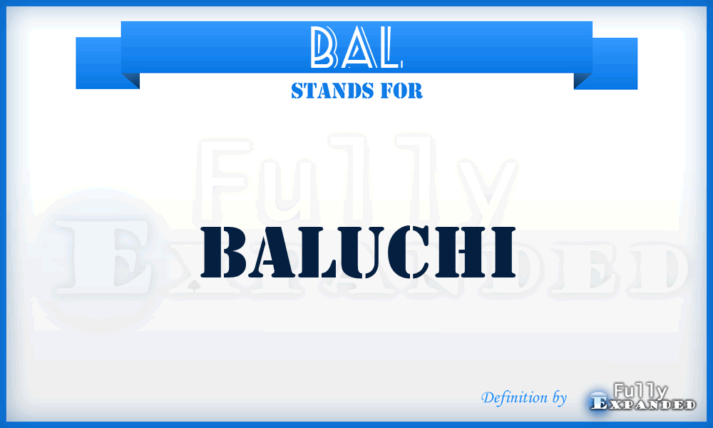 BAL - Baluchi