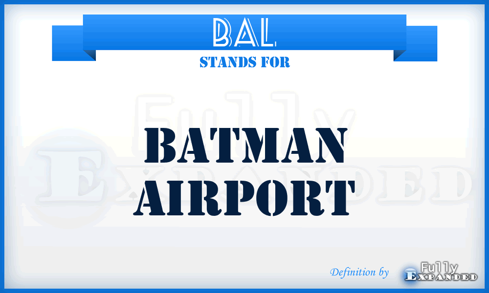 BAL - Batman airport