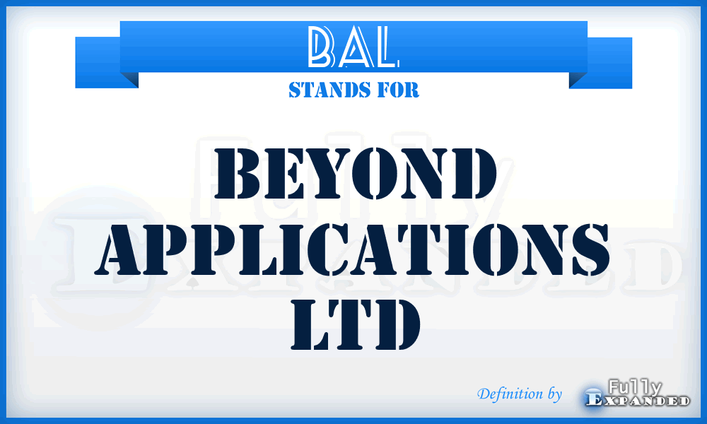 BAL - Beyond Applications Ltd