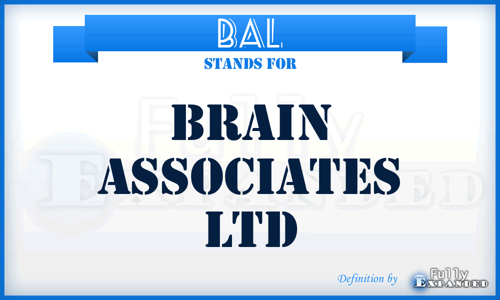 BAL - Brain Associates Ltd