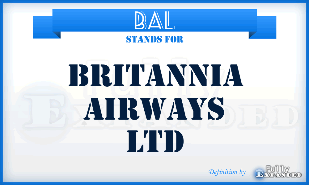 BAL - Britannia Airways Ltd