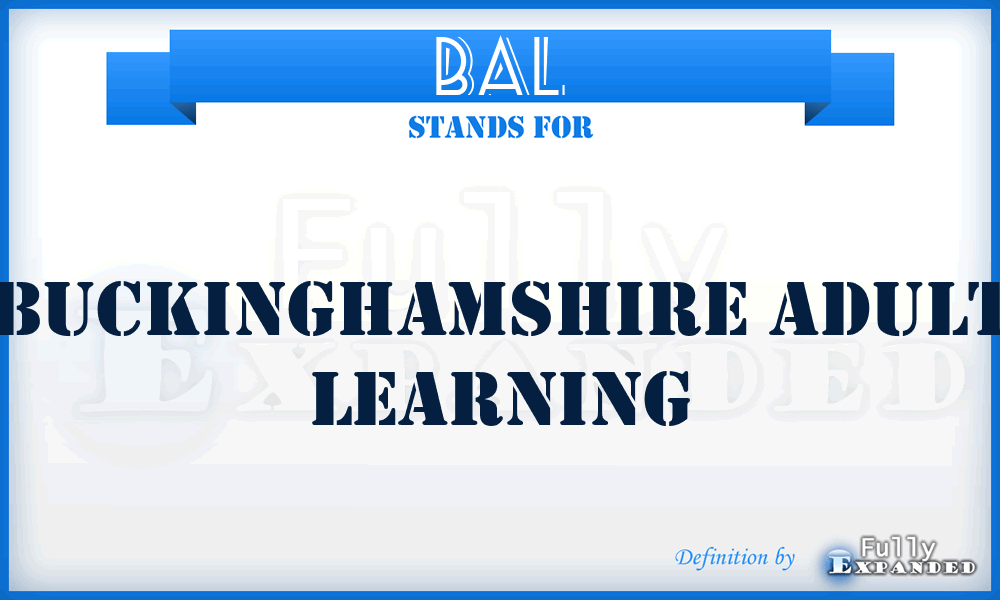 BAL - Buckinghamshire Adult Learning