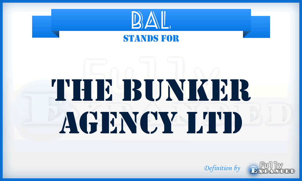 BAL - The Bunker Agency Ltd