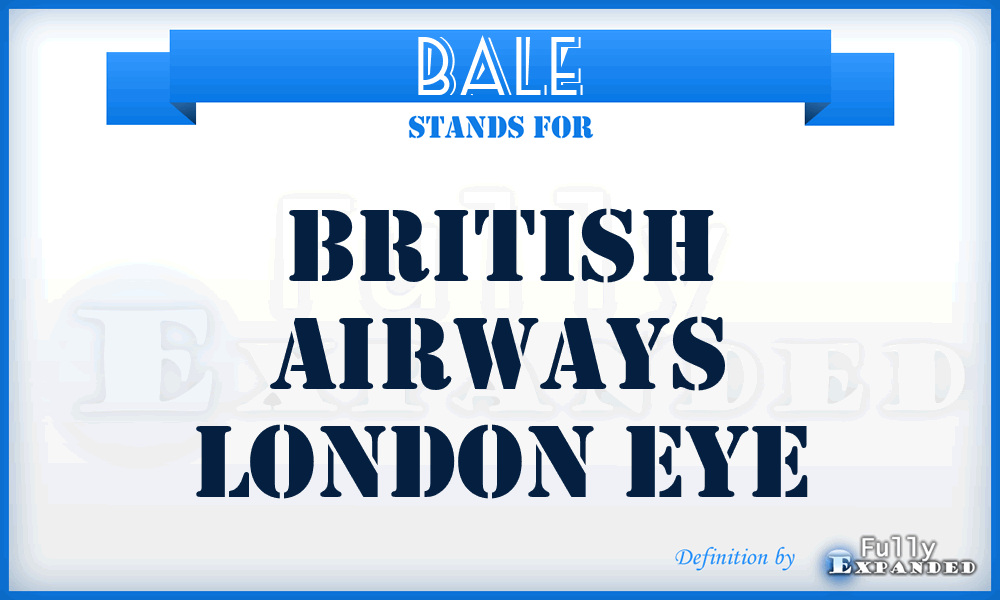 BALE - British Airways London Eye