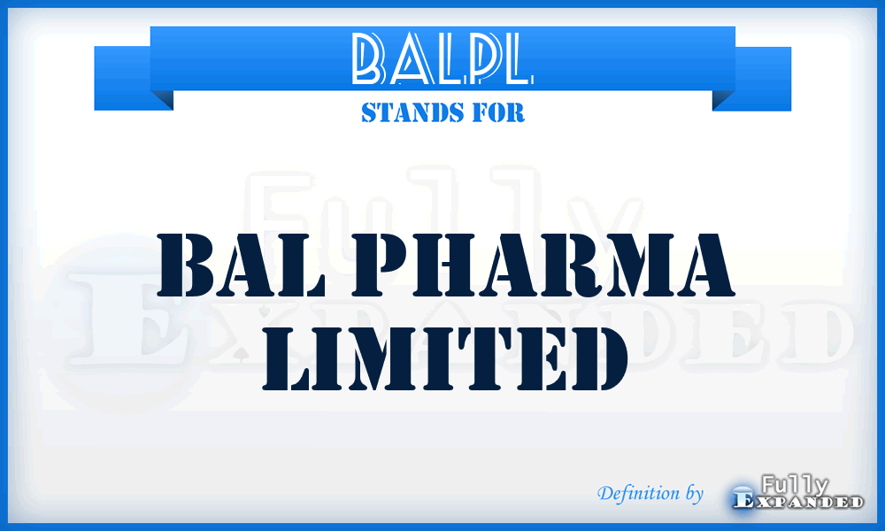 BALPL - BAL Pharma Limited