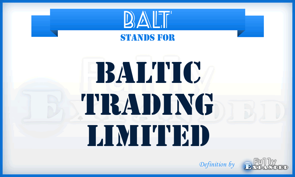 BALT - Baltic Trading Limited