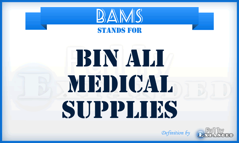 BAMS - Bin Ali Medical Supplies