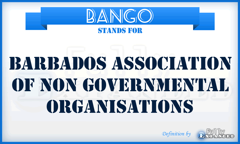 BANGO - Barbados Association of Non Governmental Organisations