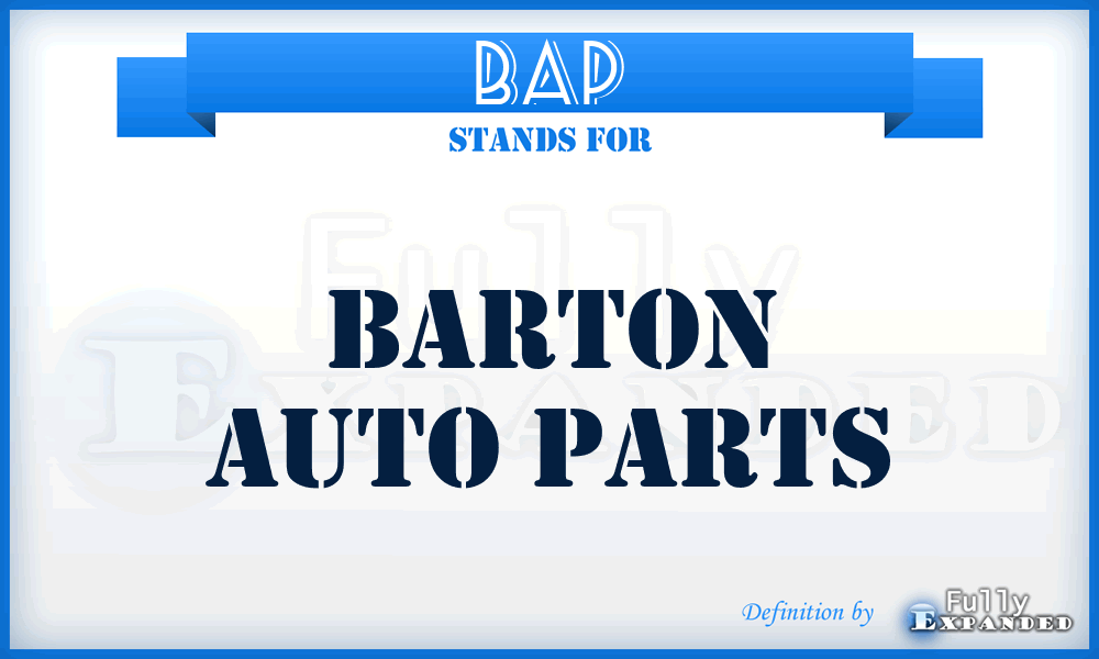 BAP - Barton Auto Parts