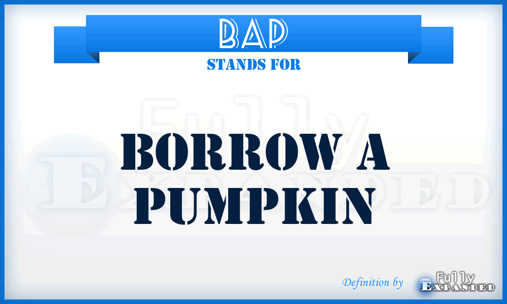 BAP - Borrow A Pumpkin