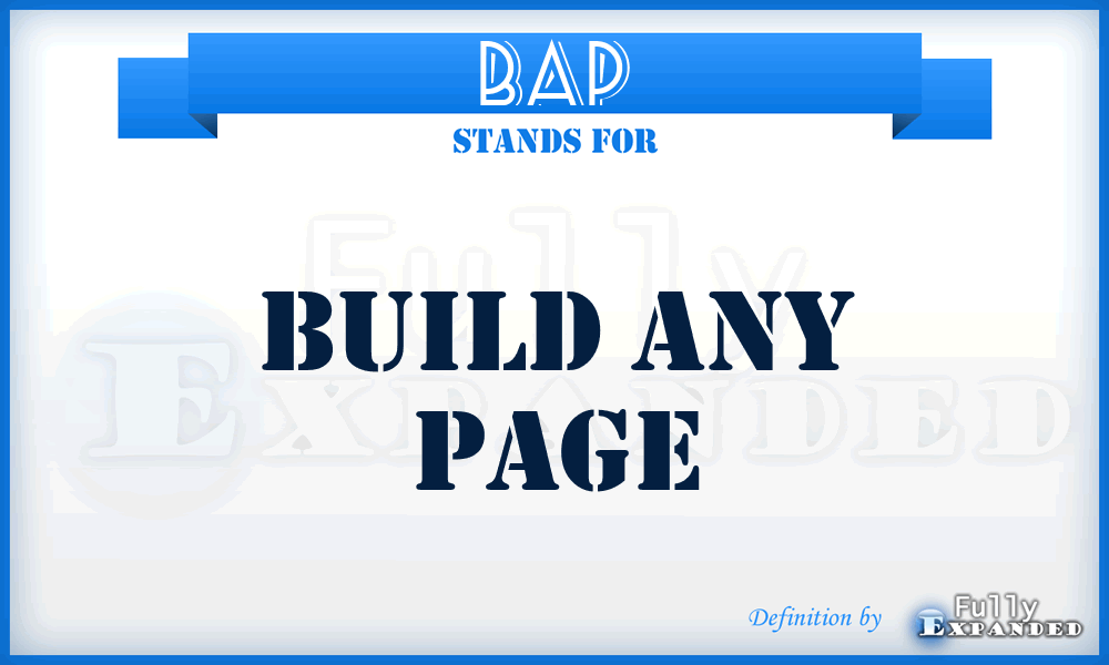 BAP - Build Any Page