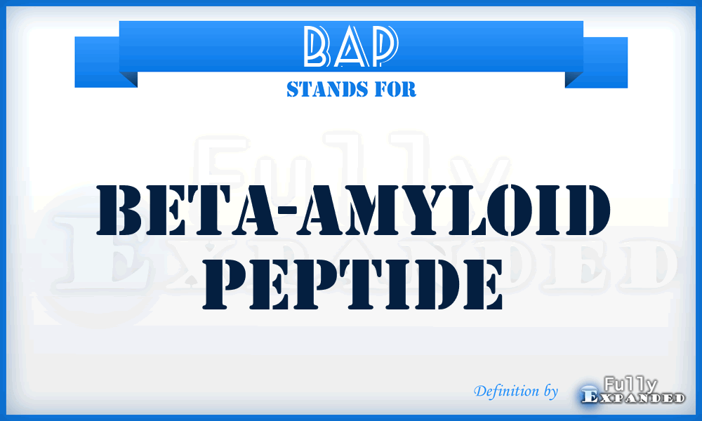 BAP - beta-amyloid peptide