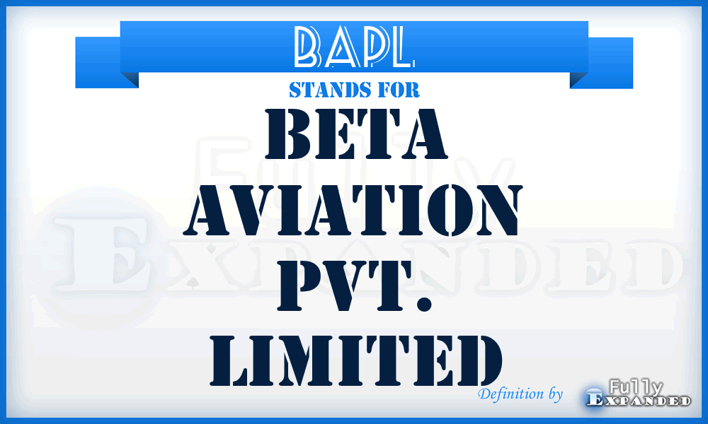 BAPL - Beta Aviation Pvt. Limited