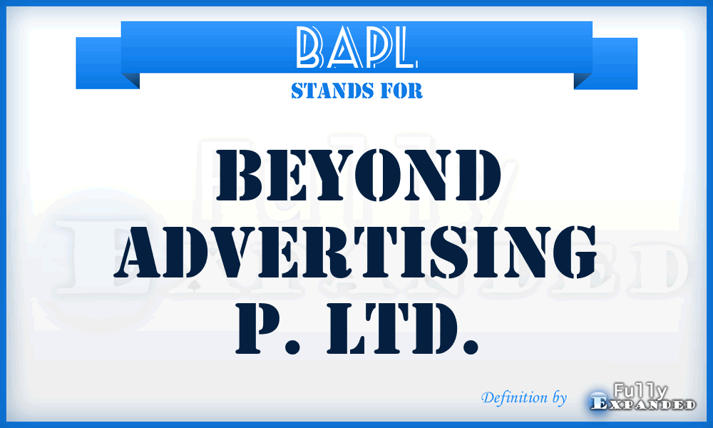 BAPL - Beyond Advertising P. Ltd.