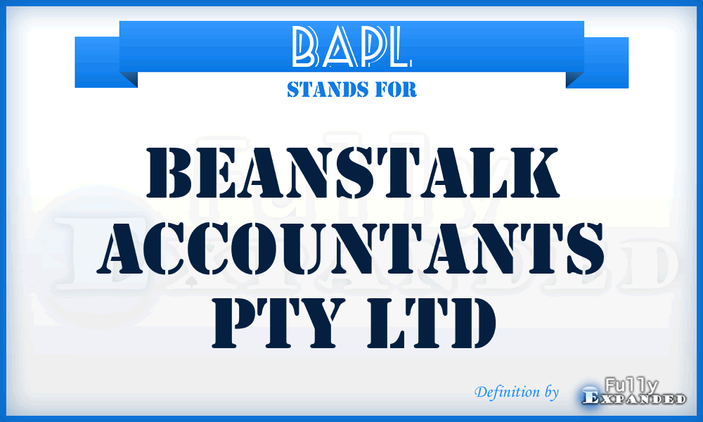 BAPL - Beanstalk Accountants Pty Ltd